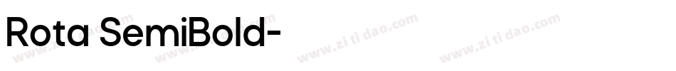 Rota SemiBold字体转换